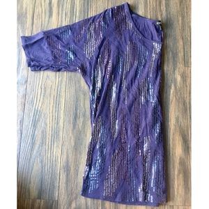 Express Purple Sequin Tee